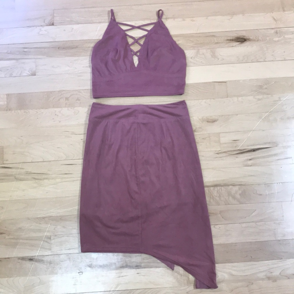 Two piece skirt top set by ILLA ILLA.